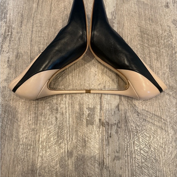 LK Bennett Black and Cream Topline Heels NEW - Picture 5 of 11